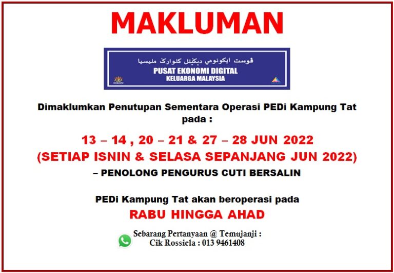 NOTIS CUTI PEDi KG TAT