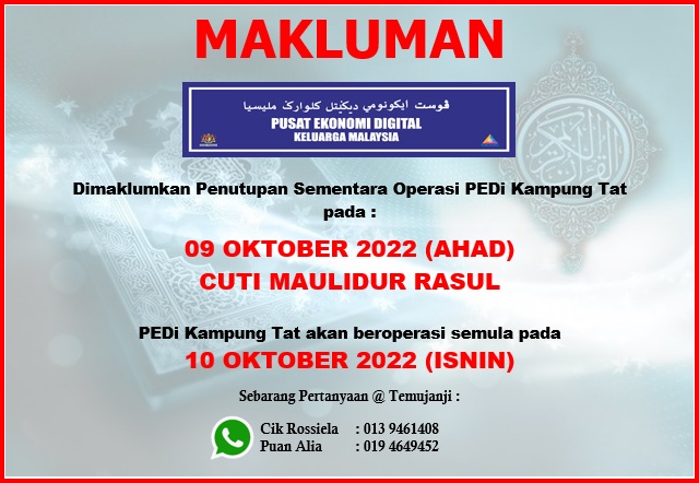 NOTIS MAKLUMAN CUTI PEDi KG TAT